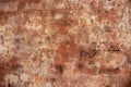 Ancient brick wall. Orange bricks closeup. Weathered grungy brick wall photo background. Distressed texture of brickwork Royalty Free Stock Photo