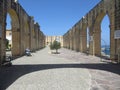 Ancient brick walls square