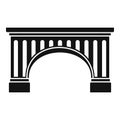 Ancient bridge icon, simple style