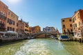 Ancient Bridge in Venice Italy - Ponte delle Guglie Canale di Cannaregio