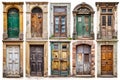 Ancient Broken Doors Collection Royalty Free Stock Photo