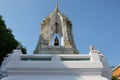 Ancient bronze bell from a Buddhist monastery. Little Asian bell tower Royalty Free Stock Photo