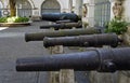 Ancient bronze cannons in the patio, Rio