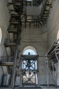 Ancient bronze and copper domes in the bell tower of St. Sophia Cathedral in Kiev, Ukraine