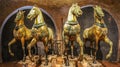 Ancient Bronze Horses of Basilica Saint Mark, Venice, Italy