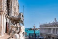 Ancient bronze horses of St Mark's Basilica in Venice, Italy.