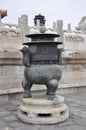 Ancient bronze lions as a Handle of Vat from Palace in the Forbidden City from Beijing