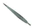 Ancient bronze spear point isolated. Royalty Free Stock Photo