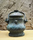 Ancient Bronze Vase with Lid at Terracotta Warrior Museum Xian