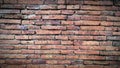 Ancient brown brick wall, ancient construction at Wat Pra sri rat ta na ma ha tad , Pitsanulok province.