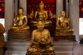 Ancient buddha and buddhist saint holy arhat or buddhism noble monk arahant statue of Wat Khao Din Temple for thai people