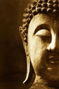 Ancient Buddha face Royalty Free Stock Photo