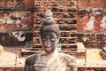 Ancient buddha head statue in Ayutthaya, Thailand Royalty Free Stock Photo