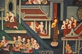Ancient Buddha Historical Art on wall Royalty Free Stock Photo