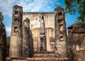 Ancient buddha image statue at Wat Sri Chum Sukhothai historical park Royalty Free Stock Photo