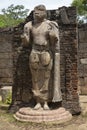 Buddha sculpture on the ruins of the Hatadage Temple. Polonnaruwa, Sri Lanka Royalty Free Stock Photo