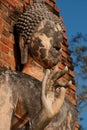 Ancient Buddha statue in Sukhothai city. . Royalty Free Stock Photo