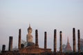 Ancient buddha statue. Sukhothai Historical Park Royalty Free Stock Photo