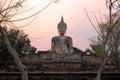 Ancient buddha statue. Sukhothai Historical Park Royalty Free Stock Photo