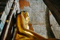 Ancient Buddha statue in a temple in Bagan.