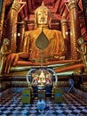 Ancient Buddha Statue at Wat Phanan Choeng, Ayutthaya, Thailand