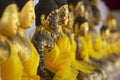 Ancient Buddha statues in Chaiya temple, Surat Thani province, Thailand