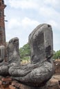 An Ancient Buddha statues, which was broken down Royalty Free Stock Photo