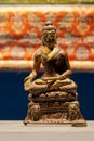 ancient buddhism statue with golden painting, China, Tang dynasty