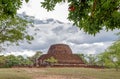 Ancient Buddhist dagoba (stupe) Pabula Vihara. Ancient city of Polonnaruwa Royalty Free Stock Photo
