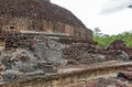 Ancient Buddhist dagoba (stupe) Pabula Vihara. Ancient city of Polonnaruwa Royalty Free Stock Photo