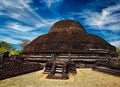 Ancient Buddhist dagoba stupe Pabula Vihara. Sri Lanka Royalty Free Stock Photo