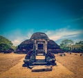 Ancient Buddhist dagoba (stupe) Pabula Vihara. Sri Lanka Royalty Free Stock Photo