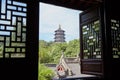 The ancient Buddhist Jingci Temple in Hangzhou, Zhejiang Province, China