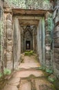 Ancient buddhist khmer temple in Angkor Wat, Cambodia. Preah Khan temple