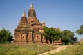 Ancient Buddhist pagoda Tha Kya Pone is a sunny day. Bagan, Myanmar