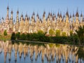 Ancient Buddhist Pagodas at Kakku in Myanmar Royalty Free Stock Photo