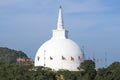 Ancient Buddhist stupa f Mahaseya Dagoba. Mihintale, Sri Lanka Royalty Free Stock Photo