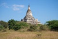 The ancient Buddhist stupa Shwesandaw. Bagan, Myanmar