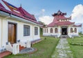 Ancient buddhist temple buildings in the mountains Royalty Free Stock Photo