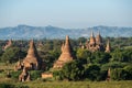 Ancient Buddhist Temples in Old Bagan, Myanmar Burma Royalty Free Stock Photo