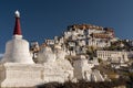 Ancient budhist stupas under Tikse gompa, Ladakh, India