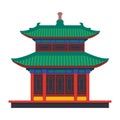 Ancient building in chinese style, vector icon