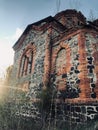 Ancient building of church with old bricks Royalty Free Stock Photo