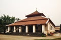 Ancient building Church ubosot of Wat Wisunalat or Wisunarat Visoun temple for Laotian people and foreign travelers travel visit