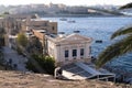 Valletta, Malta, August 2019. Maltese police station by the sea. Royalty Free Stock Photo