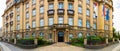 Ancient building facade, European tourist city Royalty Free Stock Photo