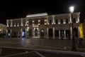 Ancient building in the historic city center of Rovigo. Chamber of Commerce. Night photography.