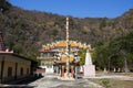 Ancient building of lord god goddess in chinese shrine for thai people travel visit and respect praying blessing wish worship Royalty Free Stock Photo