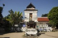 Ancient building for male people looking image chedi upside down