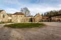 Ancient building of medieval French abbey. Abbey of Fontenay, Burgundy, France, Europe Royalty Free Stock Photo